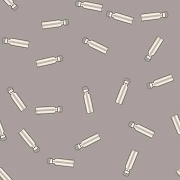 Seamless pattern steel stainless bottle cartoon vector Stock Illustration