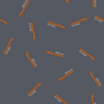 Seamless pattern steel wire brush cartoon vector Stock Illustration