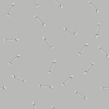 Seamless pattern steel wrench tool cartoon vector Illustrazione stock