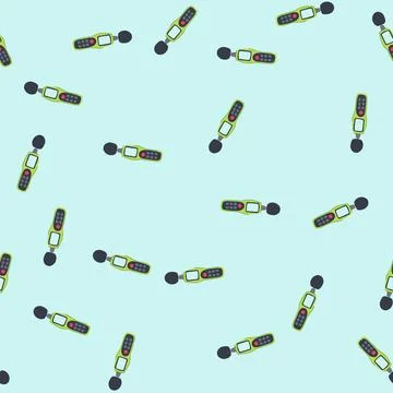 Seamless pattern stemless noise level meter cartoon vector Stock Illustration