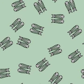 Seamless pattern stemless shin guards cartoon vector Stock Illustration