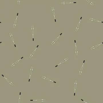 Seamless pattern stemless tuning fork cartoon vector Stock Illustration