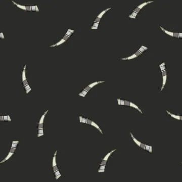 Seamless pattern stemless viking horn cartoon vector Stock Illustration