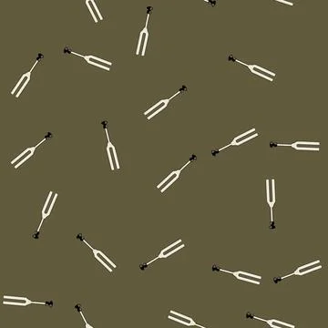 Seamless pattern stemware tuning fork cartoon vector Stock Illustration