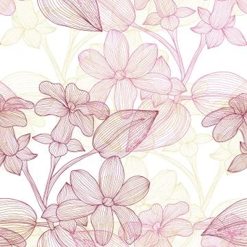 Seamless pattern with stephanotis, for invitations, cards, scrapbooking Stock Illustration