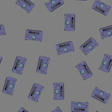 Seamless pattern stereo digital amplifier cartoon vector Stockillustratie