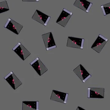 Seamless pattern stereo hifi mp3 player cartoon vector 스톡 일러스트