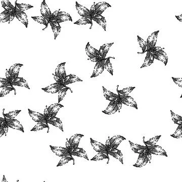 Seamless pattern stevia leaf organic sketch hand drawn Illustrazione stock