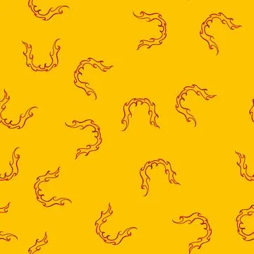 Seamless pattern sticker flame decal cartoon vector Stock Illustration