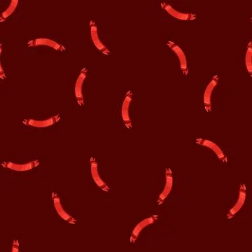 Seamless pattern sticker red ribbon cartoon vector 스톡 일러스트