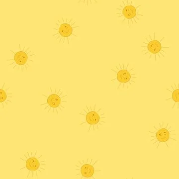 Seamless pattern sticker sun character cartoon vector 库存插图