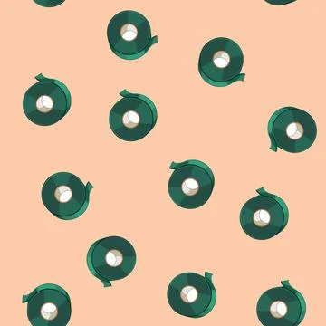 Seamless pattern sticky electrical tape cartoon vector 스톡 일러스트