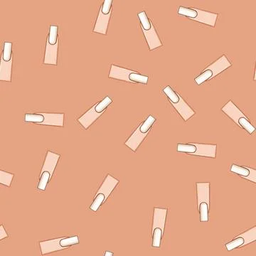 Seamless pattern stiletto nail shape cartoon vector イラスト素材
