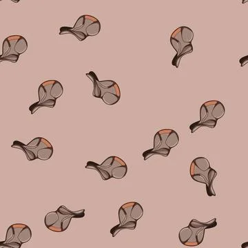 Seamless pattern stirrups saddle cartoon vector Stock Illustration