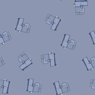Seamless pattern stitch overlock cartoon vector Stock Illustration