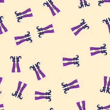 Seamless pattern stockings witch legs cartoon vector Stock Illustration