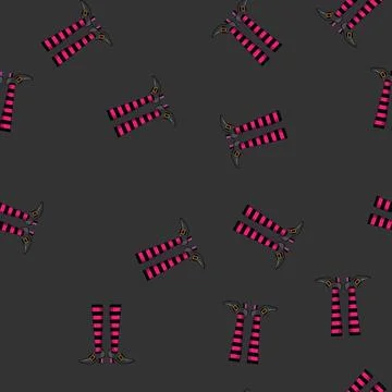 Seamless pattern stockings witch legs cartoon vector イラスト素材