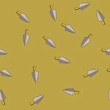 Seamless pattern stone arrowhead cartoon vector Stock Illustration