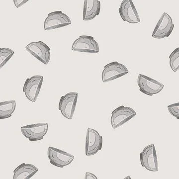 Seamless pattern stone marble bowl cartoon vector 库存插图