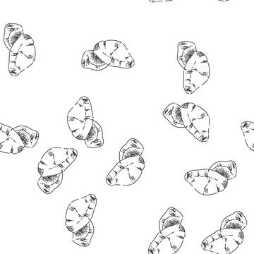 Seamless pattern stone sketch hand drawn 스톡 일러스트