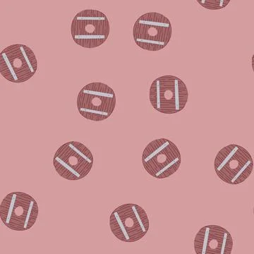 Seamless pattern stone wheel ancient cartoon vector Illustrazione stock