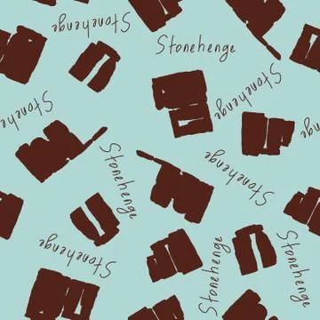 Seamless pattern from Stonehenge stones Illustrazione stock
