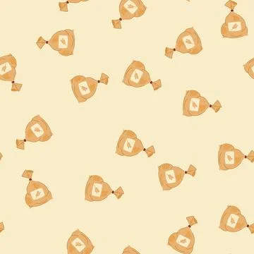 Seamless pattern storage cereal bag cartoon vector Stock Illustration