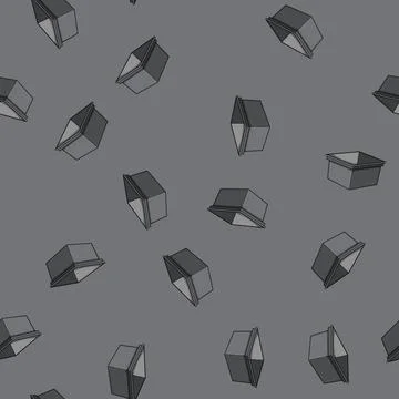 Seamless pattern storage plastic crate cartoon vector 스톡 일러스트