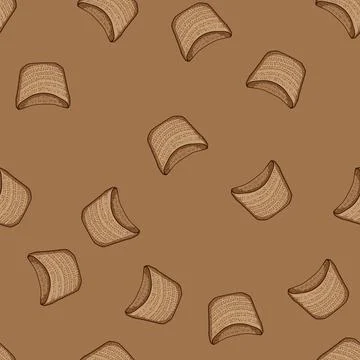 Seamless pattern storage wicker laundry basket cartoon vector Stock Illustration