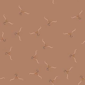 Seamless pattern store hanger clothes cartoon vector イラスト素材