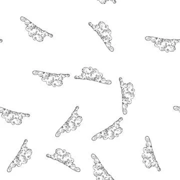 Seamless pattern storm cloud sketch hand drawn 스톡 일러스트