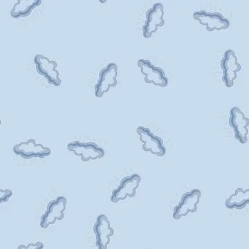 Seamless pattern storm rain cloud cartoon vector 스톡 일러스트