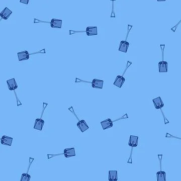 Seamless pattern storm snow shovel cartoon vector Stock Illustration