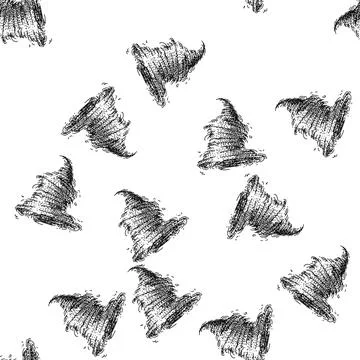 Seamless pattern storm tornado sketch hand drawn Stock Illustration