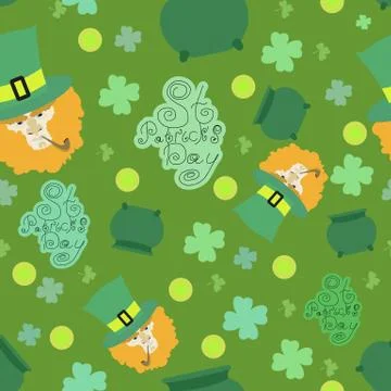 Seamless pattern St.Patrick's day background 스톡 일러스트