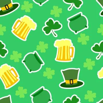 Seamless pattern St.Patrick's day background Illustrazione stock