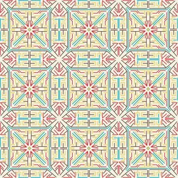 Seamless pattern of straight lines on white background Stock Illustration