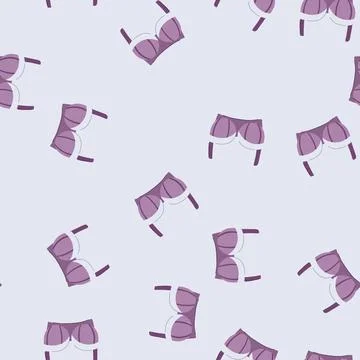 Seamless pattern strapless bra modern cartoon vector Stock Illustration