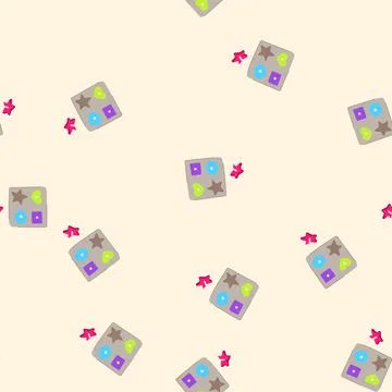 Seamless pattern strategy puzzles toy cartoon vector 库存插图