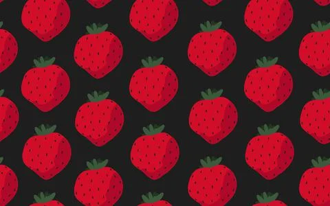 Seamless pattern with strawberries Stock Illustration