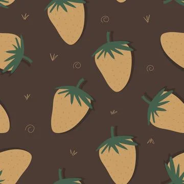 Seamless pattern with strawberries Stock Illustration