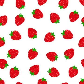 Seamless pattern with strawberries . Vector illustration. Stock Illustration