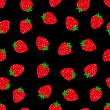 Seamless pattern with strawberries . Vector illustration. Stock Illustration