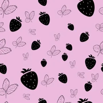 Seamless pattern. Strawberry. Vector illustration Stock Illustration