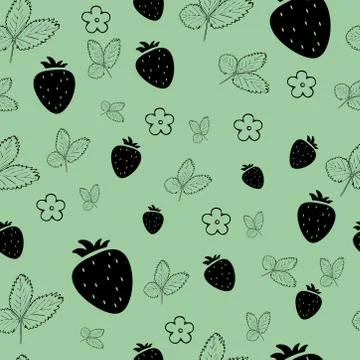 Seamless pattern. Strawberry. Vector illustration Stock Illustration