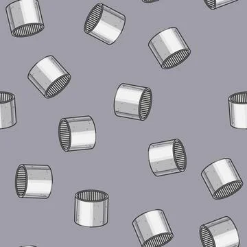Seamless pattern stream faucet aerator cartoon vector Stock Illustration