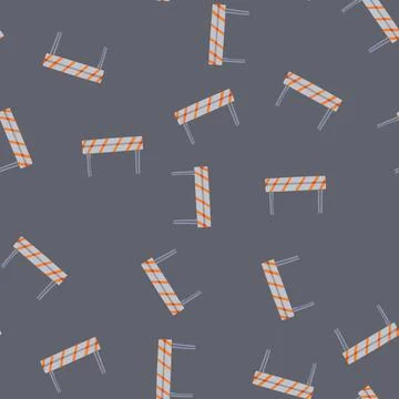 Seamless pattern street guard rails cartoon vector イラスト素材