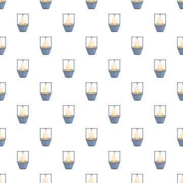 Seamless pattern with street lantern objects Illustrazione stock