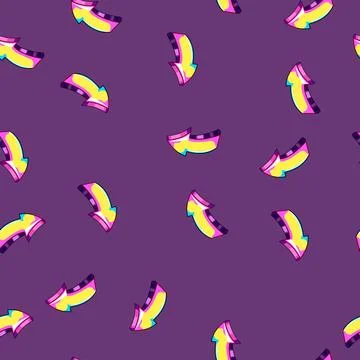 Seamless pattern streetart graffiti arrow cartoon vector Stock Illustration