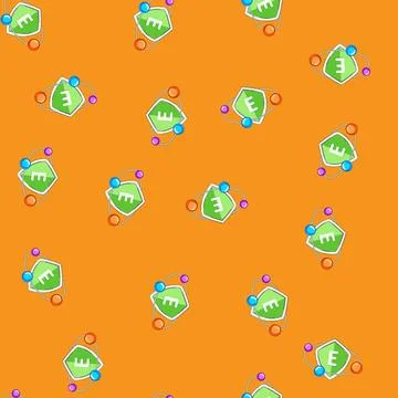 Seamless pattern strength vitamin shield cartoon vector Ilustración de archivo